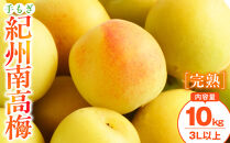 手もぎ&nbsp;完熟南高梅&nbsp;10kg&nbsp;大粒&nbsp;3Lサイズ以上&nbsp;谷本農園