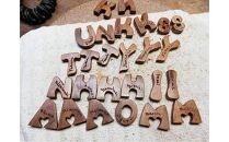 屋久杉Initialイニシャルキーホルダー　”A”