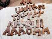 屋久杉Initialイニシャルキーホルダー　”&nbsp;I&nbsp;”