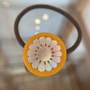 夜光貝・石蕗の花ヘアゴム（黄）