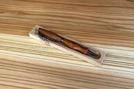 屋久杉&nbsp;回転式ボールペン（2）（ペン皿付き）＜島屋工房＞