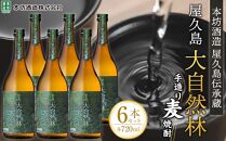 屋久島&nbsp;大自然林&nbsp;麦&nbsp;720ml&nbsp;6本&nbsp;屋久島産の手造り麦焼酎＜本坊酒造&nbsp;屋久島伝承蔵＞
