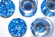 コースター5枚セット(箱入り)&nbsp;材料回収地域:口永良部島(鹿児島県)&nbsp;&nbsp;色おまかせ(赤・青・緑・黄・白)