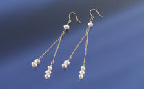 102506-2&nbsp;K14GF金張りピアス「淡水パール」