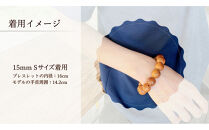 屋久杉15mm玉ブレスレット【20cm&nbsp;(L)】
