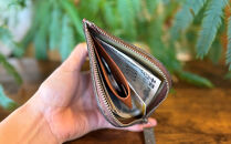 屋久鹿レザーの島財布&nbsp;グリーン