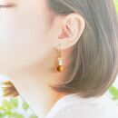 屋久杉×6月誕生石　ピアス