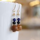 屋久杉×9月誕生石　イヤリング