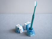 【色おまかせ(青系)】【セット】歯ブラシスタンド&ソープディッシュ&nbsp;材料回収地域:口永良部島(鹿児島県)