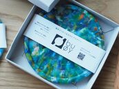 【色おまかせ(青系MIX)】コースター2枚セット(箱入り)&nbsp;材料回収地域:口永良部島(鹿児島県)