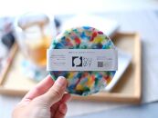 【&nbsp;色おまかせ(白MIX)】コースター2枚セット(箱入り)&nbsp;材料回収地域:口永良部島(鹿児島県)