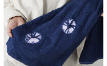 有松・鳴海絞り&nbsp;フェイスタオル3種セット　-平縫い絞り・巻上絞り-【藍染が風にゆれる日本遺産のまち有松寄附金専用】