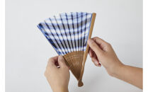 有松・鳴海絞り&nbsp;扇子(ケース付)　-叢雲絞り-【藍染が風にゆれる日本遺産のまち有松寄附金専用】