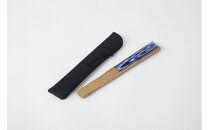 有松・鳴海絞り&nbsp;扇子(ケース付)　-叢雲絞り-【藍染が風にゆれる日本遺産のまち有松寄附金専用】