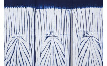 有松・鳴海絞り&nbsp;暖簾　-蜘蛛入り柳絞り-【藍染が風にゆれる日本遺産のまち有松寄附金専用】