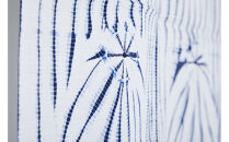 有松・鳴海絞り&nbsp;暖簾　-蜘蛛入り柳絞り-【藍染が風にゆれる日本遺産のまち有松寄附金専用】