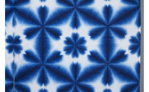 有松・鳴海絞り&nbsp;暖簾　-雪花絞り-【藍染が風にゆれる日本遺産のまち有松寄附金専用】