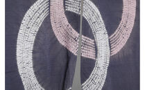 有松・鳴海絞り&nbsp;暖簾(グレー)　-杢目絞り-【藍染が風にゆれる日本遺産のまち有松寄附金専用】