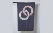 有松・鳴海絞り&nbsp;暖簾(グレー)　-杢目絞り-【藍染が風にゆれる日本遺産のまち有松寄附金専用】