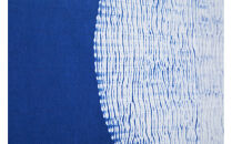 有松・鳴海絞り&nbsp;暖簾(ブルー)　-杢目絞り-【藍染が風にゆれる日本遺産のまち有松寄附金専用】