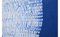 有松・鳴海絞り&nbsp;暖簾(ブルー)　-杢目絞り-【藍染が風にゆれる日本遺産のまち有松寄附金専用】