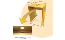 あられほぞ組でつくる木製スツール（タモ無垢材）