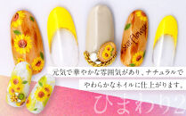 ツメキラ&nbsp;ネイルシール&nbsp;1枚&nbsp;【ひまわり2】ネイルアート&nbsp;ジェルネイルに埋め込む&nbsp;レジン&nbsp;パーツ用品