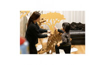 【Qumu】大型ダンボール骨格標本キット　ステゴサウルス