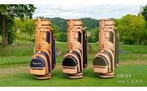 ブラック【小山ゴルフバック製作所】キャディバッグ&nbsp;CB-01&nbsp;＜PVC×ヌメ革＞【11100-0969】