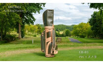 ネイビー【小山ゴルフバック製作所】キャディバッグ&nbsp;CB-01&nbsp;＜PVC×ヌメ革＞【11100-0969】