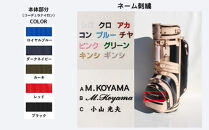 ブラック【小山ゴルフバック製作所】キャディバッグ&nbsp;CB-01&nbsp;＜コーデュラナイロン×ヌメ革＞【11100-0973】