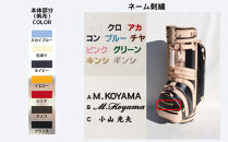 ブラック【小山ゴルフバック製作所】キャディバッグ&nbsp;CB-01&nbsp;＜帆布×ヌメ革＞【11100-0971】