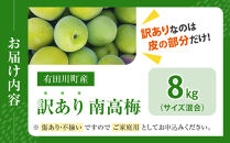 青梅&nbsp;8kg&nbsp;訳あり&nbsp;紀州南高梅&nbsp;シロップ・梅酒・梅干し用等&nbsp;和歌山県有田産&nbsp;2026年5月下旬～7月上旬発送予定