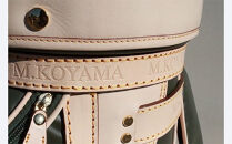 本体：ブラック×革：オレンジ【小山ゴルフバック製作所】キャディバッグ&nbsp;CB-01&nbsp;＜PVC×栃木レザー＞【11100-0970】