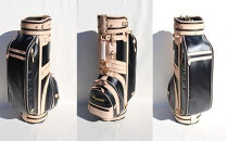 本体：モスグリーン×革：赤レンガ【小山ゴルフバック製作所】キャディバッグ&nbsp;CB-01&nbsp;＜PVC×栃木レザー＞【11100-0970】