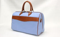 本体：ネイビー×革：赤レンガ【小山ゴルフバック製作所】ボストンバッグ&nbsp;BB-01-T&nbsp;＜PVC×栃木レザー＞　【11100-1001】