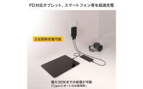 フラットUSBアダプターPD30W　UC-23B(BK)
