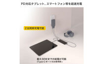 フラットUSBアダプターPD30W　UC-23B(GY)