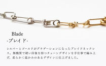 【KAORU】ブレイド&nbsp;ネックレス&nbsp;/&nbsp;シルバー・K10&nbsp;ピンクゴールド｜京都&nbsp;アクセサリー&nbsp;ブランド&nbsp;人気ジュエリー［&nbsp;手編み&nbsp;&nbsp;ハード&nbsp;エレガンス&nbsp;肌馴染みの良いカラー&nbsp;おすすめ&nbsp;ギフト&nbsp;プレゼント&nbsp;お取り寄せ&nbsp;送料無料&nbsp;］