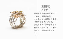【KAORU】アジサイ&nbsp;リング｜京都&nbsp;アクセサリー&nbsp;ブランド&nbsp;人気ジュエリー［&nbsp;紫陽花の花モチーフ&nbsp;時代・年代問わず愛される&nbsp;肌馴染みの良いカラー&nbsp;デイリーユース&nbsp;サイズ選択可&nbsp;8～13号&nbsp;おすすめ&nbsp;ギフト&nbsp;プレゼント&nbsp;お取り寄せ&nbsp;送料無料&nbsp;］