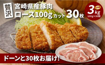 贅沢宮崎県産豚肉ロース100gカット30枚_K16_0018_3
