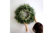 【母の日】森の香りのグリーンリース【生花&nbsp;リース&nbsp;植物&nbsp;フレッシュ&nbsp;森&nbsp;癒し&nbsp;観葉植物&nbsp;贈り物&nbsp;母の日&nbsp;おすすめ&nbsp;人気&nbsp;鳥取県&nbsp;北栄町&nbsp;手作り】