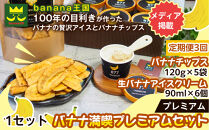 【定期便3ヶ月】【満喫プレミアムセット】プレミアム生バナナアイスクリーム（90ml×6個）・プレミアムバナナチップス&nbsp;（120g×5個）&nbsp;1セット｜お菓子&nbsp;デザート&nbsp;詰め合わせ&nbsp;食べ比べ&nbsp;ご褒美&nbsp;人気&nbsp;ギフト&nbsp;プレゼント&nbsp;手土産&nbsp;お祝い&nbsp;お配り&nbsp;来客用&nbsp;女性向け&nbsp;おしゃれ&nbsp;おうちカフェ&nbsp;お取り寄せ&nbsp;贅沢&nbsp;愛知県&nbsp;名古屋市