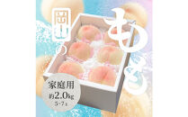 2026年&nbsp;岡山県産&nbsp;白桃&nbsp;家庭用&nbsp;約2kg（5〜7玉）