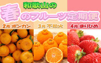 定期便&nbsp;全3回&nbsp;【2月・3月・4月発送】和歌山の春のフルーツ（ポンカン・不知火・まりひめ）［TM259］