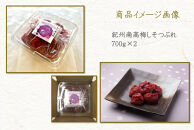 【定期便・2ヵ月毎&nbsp;全5回】ご家庭用&nbsp;紀州南高梅&nbsp;しそ漬&nbsp;つぶれ&nbsp;700g×2&nbsp;［YM16］