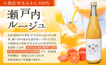 きたさんちのみかんジュース【瀬戸内ルージュ】小原紅早生みかん100％　720ml×2本セット