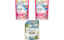 ボールド&nbsp;ジェルボール&nbsp;4D華やかおひさまとブロッサムの香り詰替用×2袋&nbsp;&&nbsp;レノア&nbsp;ハピネス&nbsp;ホワイトティー&nbsp;詰替用×1