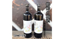 雪国のお酒「鶴齢の梅酒」純米吟醸仕込み【四合瓶720ml×2本】