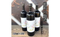 雪国のお酒「鶴齢の梅酒」純米吟醸仕込み【四合瓶720ml×3本】